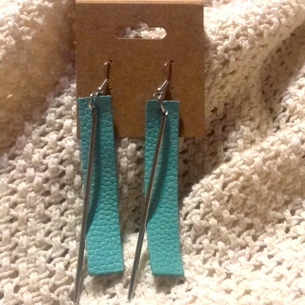 4/$20 Faux Leather and silver earrings